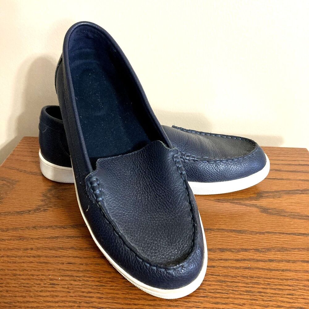 Easy Spirit Women's Board Dark Blue Slip On Leather Shoes